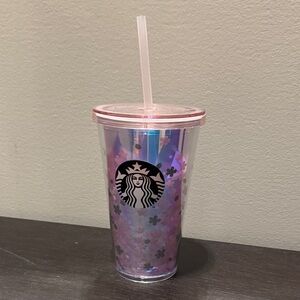 Starbucks Japan Iridescent Sakura Tumbler with Straw